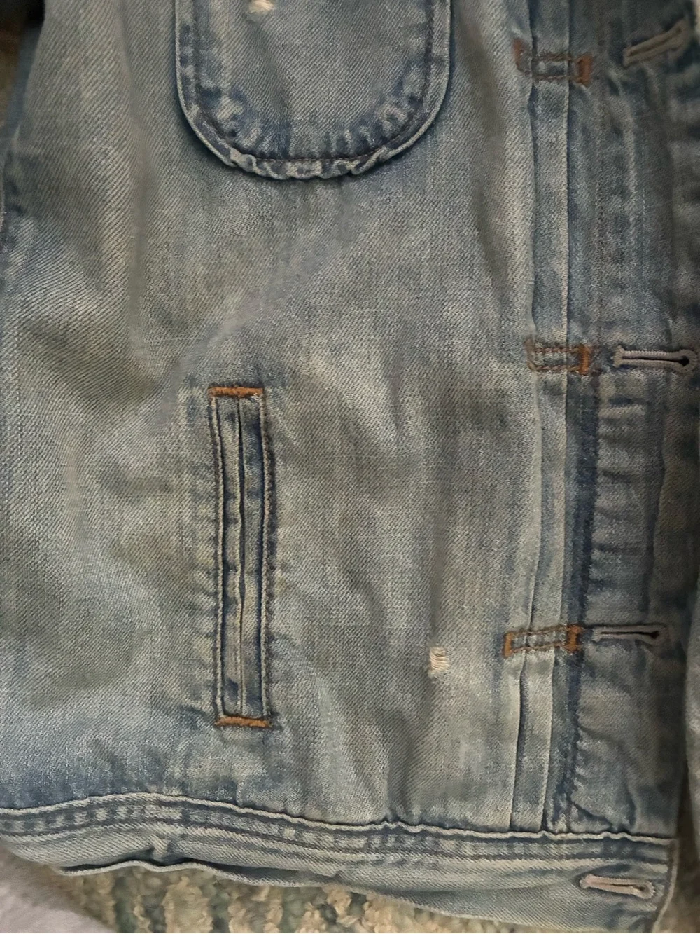 Womens Light Blue Denim Jacket - Casual Button-Up Coat